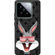 Черный чехол BoxFace Xiaomi 14 Pro looney bunny
