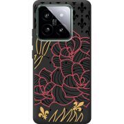 Черный чехол BoxFace Xiaomi 14 Pro FranceFlowers