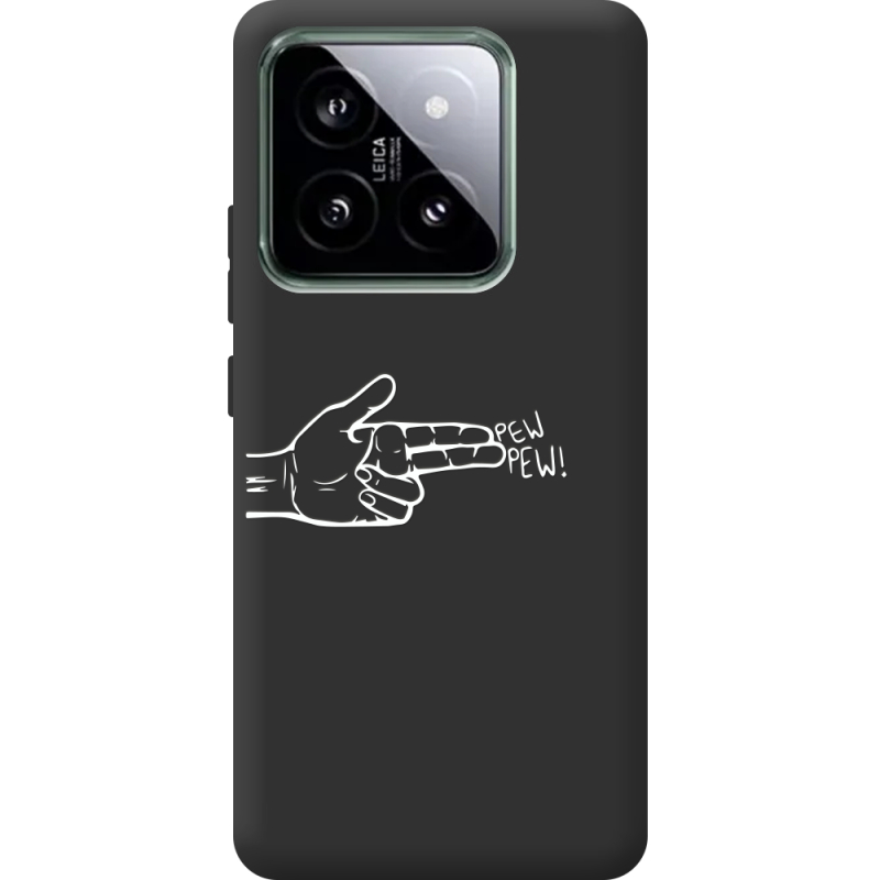 Черный чехол BoxFace Xiaomi 14 Pro Pew Pew