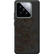 Черный чехол BoxFace Xiaomi 14 Pro Chinese Dragon