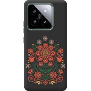 Черный чехол BoxFace Xiaomi 14 Pro Ukrainian Ornament