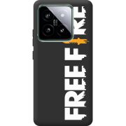 Черный чехол BoxFace Xiaomi 14 Pro Free Fire White Logo