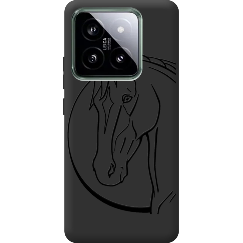 Черный чехол BoxFace Xiaomi 14 Pro Horse