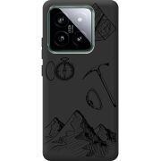 Черный чехол BoxFace Xiaomi 14 Pro Mountains