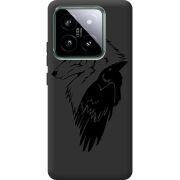 Черный чехол BoxFace Xiaomi 14 Pro Wolf and Raven
