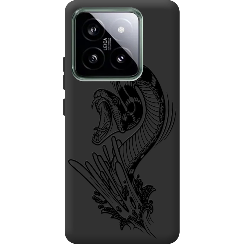 Черный чехол BoxFace Xiaomi 14 Pro Snake