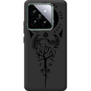 Черный чехол BoxFace Xiaomi 14 Pro Hugin and Munin