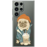 Прозрачный чехол BoxFace Samsung Galaxy S24 Ultra Dog Coffeeman