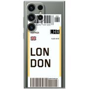 Прозрачный чехол BoxFace Samsung Galaxy S24 Ultra Ticket London