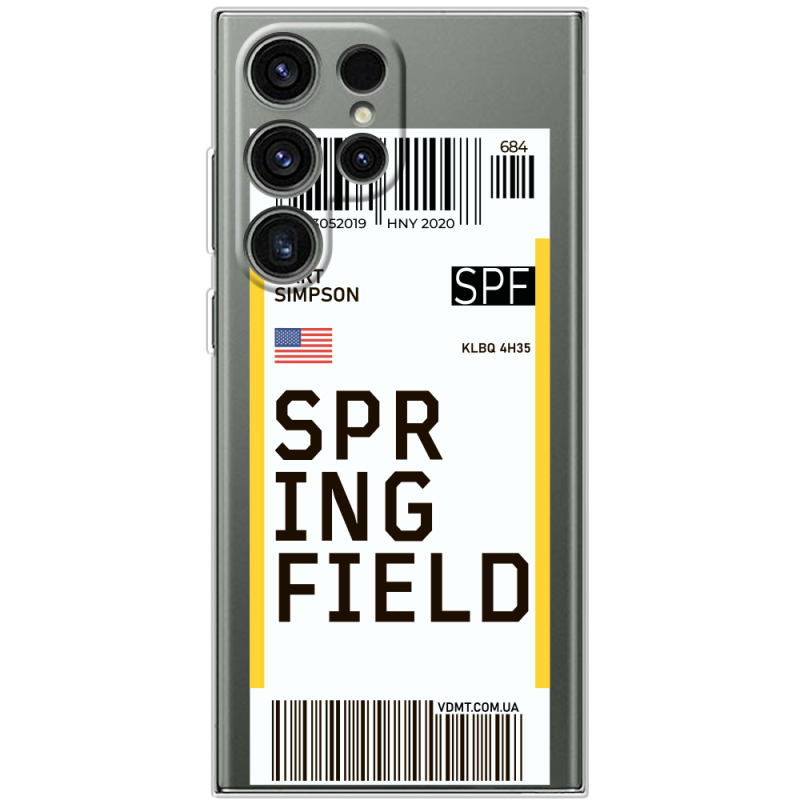 Прозрачный чехол BoxFace Samsung Galaxy S24 Ultra Ticket Springfield