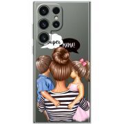 Прозрачный чехол BoxFace Samsung Galaxy S24 Ultra Super Mama