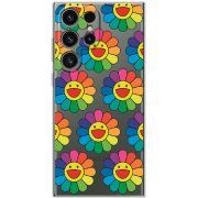 Прозрачный чехол BoxFace Samsung Galaxy S24 Ultra Hippie Flowers