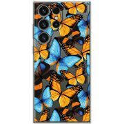 Прозрачный чехол BoxFace Samsung Galaxy S24 Ultra Butterfly Morpho