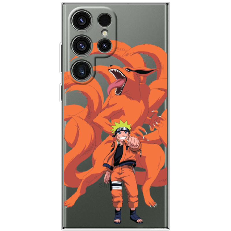 Прозрачный чехол BoxFace Samsung Galaxy S24 Ultra Naruto and Kurama