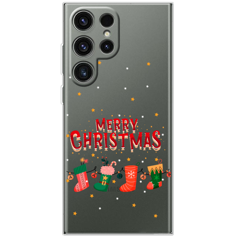 Прозрачный чехол BoxFace Samsung Galaxy S24 Ultra Merry Christmas