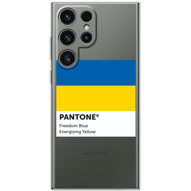 Прозрачный чехол BoxFace Samsung Galaxy S24 Ultra Pantone вільний синій