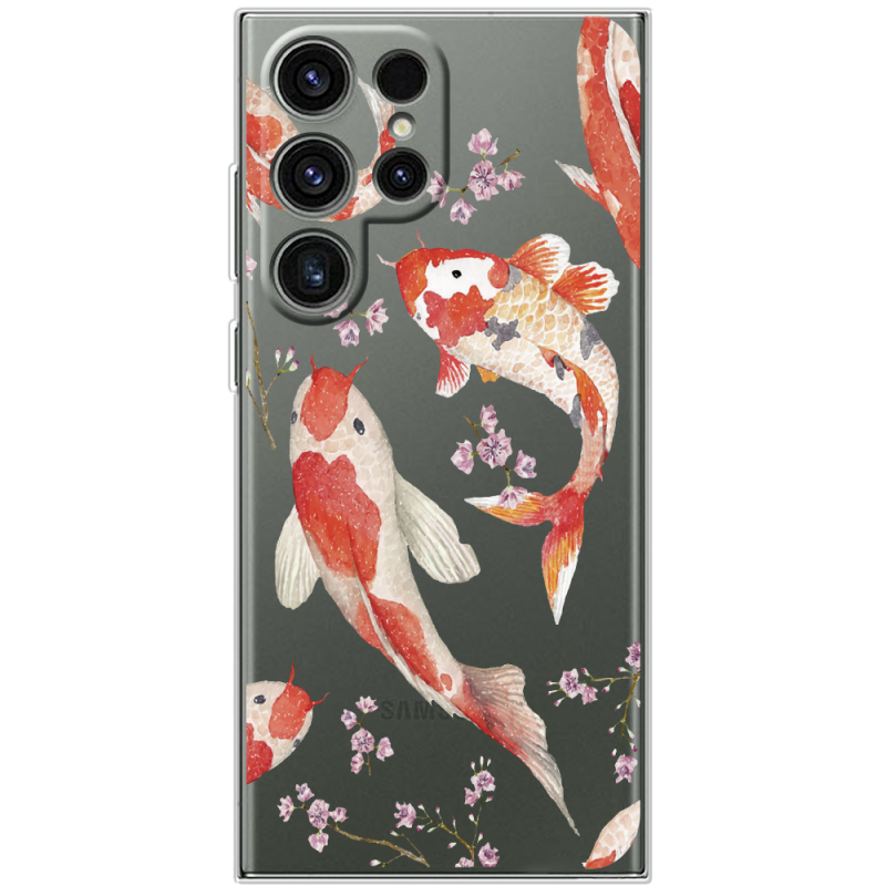 Прозрачный чехол BoxFace Samsung Galaxy S24 Ultra Japanese Koi Fish