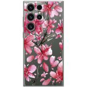 Прозрачный чехол BoxFace Samsung Galaxy S24 Ultra Pink Magnolia