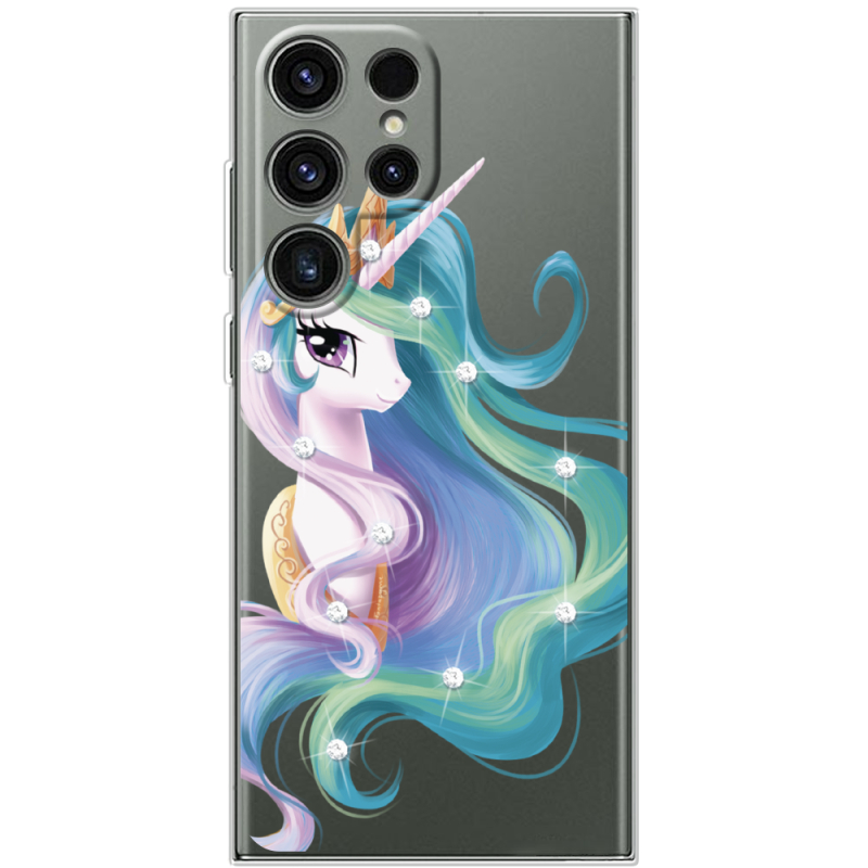 Чехол со стразами Samsung Galaxy S24 Ultra Unicorn Queen