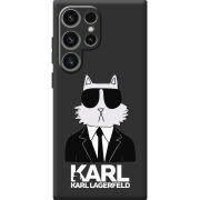 Черный чехол BoxFace Samsung Galaxy S24 Ultra Cat in Black