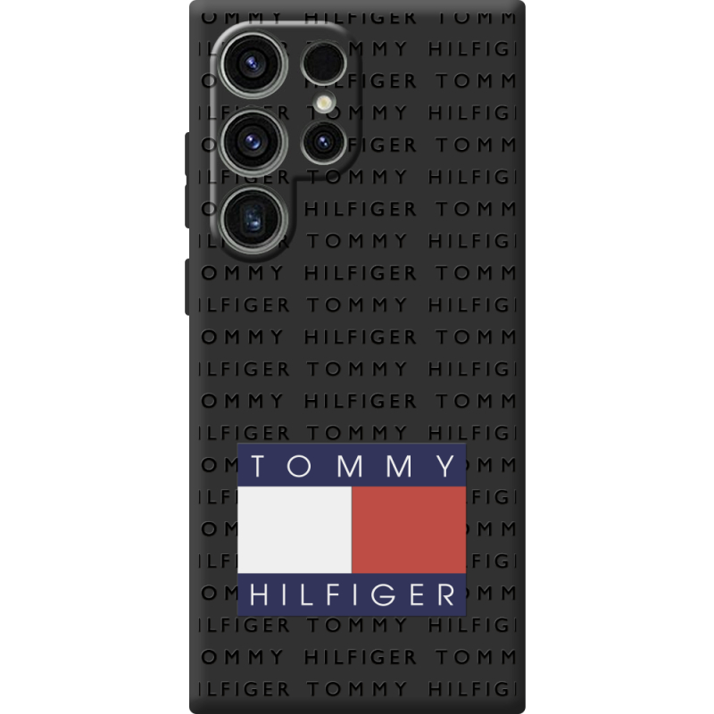 Черный чехол BoxFace Samsung Galaxy S24 Ultra Tommy Print