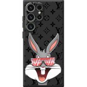 Черный чехол BoxFace Samsung Galaxy S24 Ultra looney bunny