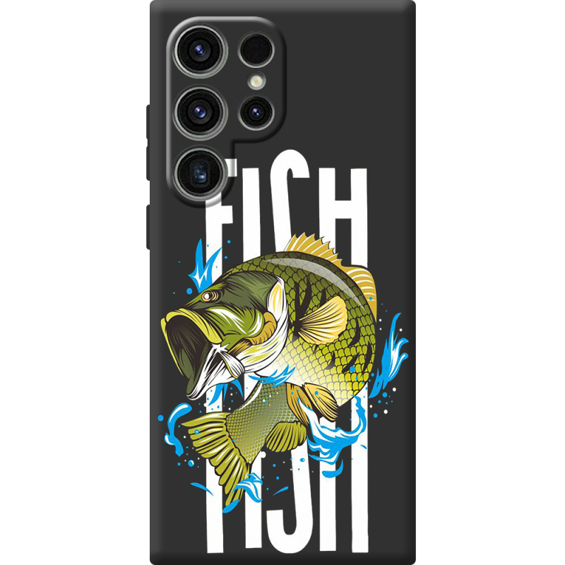 Черный чехол BoxFace Samsung Galaxy S24 Ultra Fish