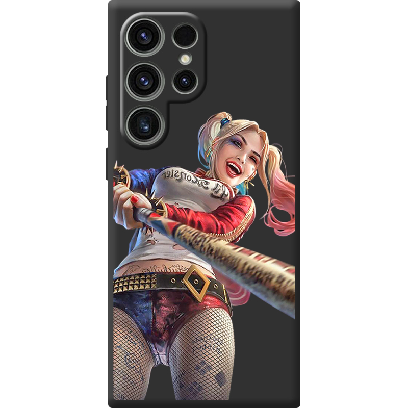 Черный чехол BoxFace Samsung Galaxy S24 Ultra Happy Harley Quinn