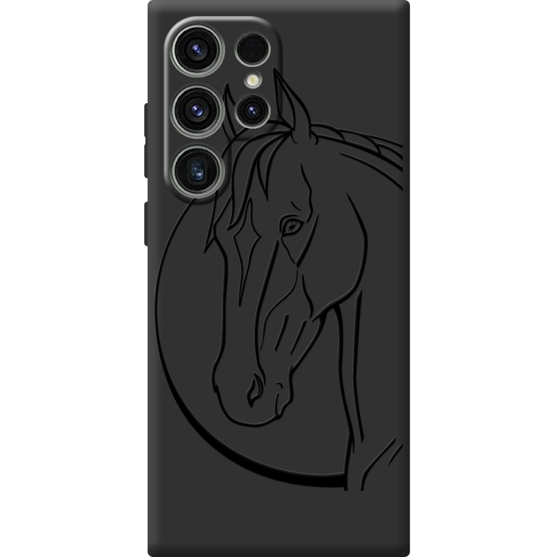 Черный чехол BoxFace Samsung Galaxy S24 Ultra Horse