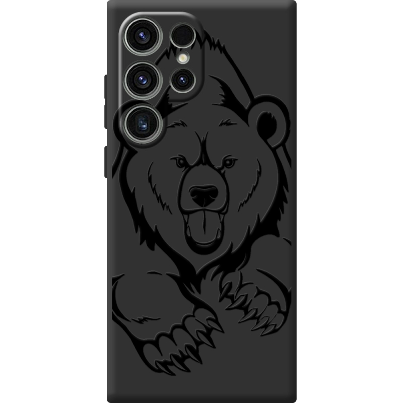 Черный чехол BoxFace Samsung Galaxy S24 Ultra Grizzly Bear