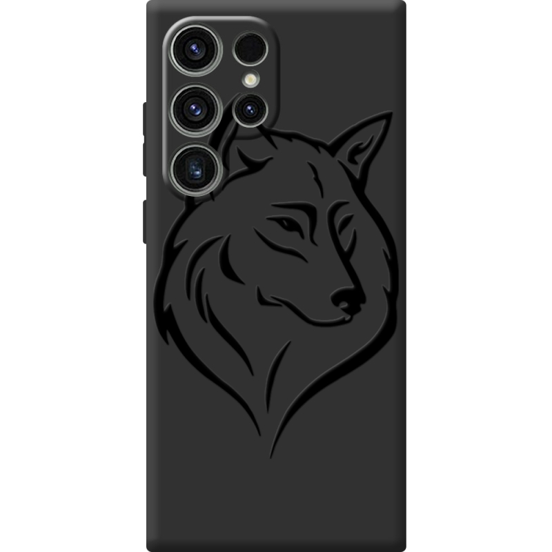 Черный чехол BoxFace Samsung Galaxy S24 Ultra Wolf