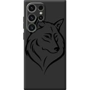 Черный чехол BoxFace Samsung Galaxy S24 Ultra Wolf