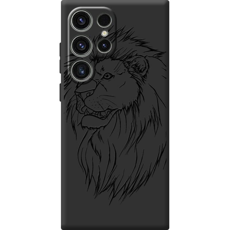 Черный чехол BoxFace Samsung Galaxy S24 Ultra Lion