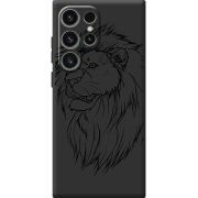 Черный чехол BoxFace Samsung Galaxy S24 Ultra Lion