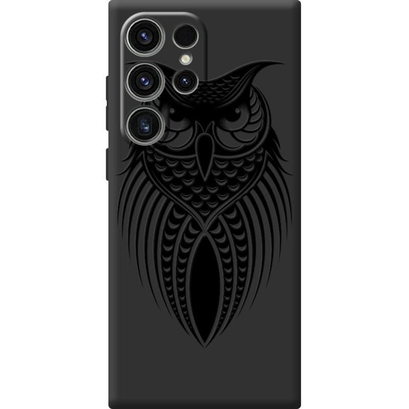 Черный чехол BoxFace Samsung Galaxy S24 Ultra Owl