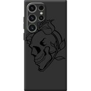 Черный чехол BoxFace Samsung Galaxy S24 Ultra Skull and Roses