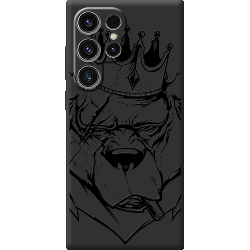 Черный чехол BoxFace Samsung Galaxy S24 Ultra Bear King