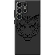 Черный чехол BoxFace Samsung Galaxy S24 Ultra Tiger