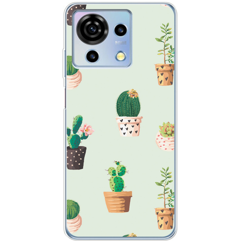 Чехол BoxFace ZTE Blade V50 Vita L-green Cacti