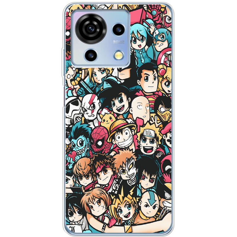 Чехол BoxFace ZTE Blade V50 Vita Anime Stickers