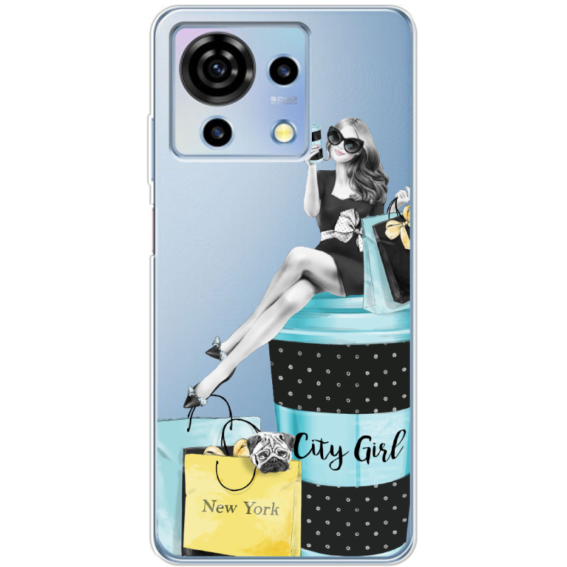 Прозрачный чехол BoxFace ZTE Blade V50 Vita City Girl