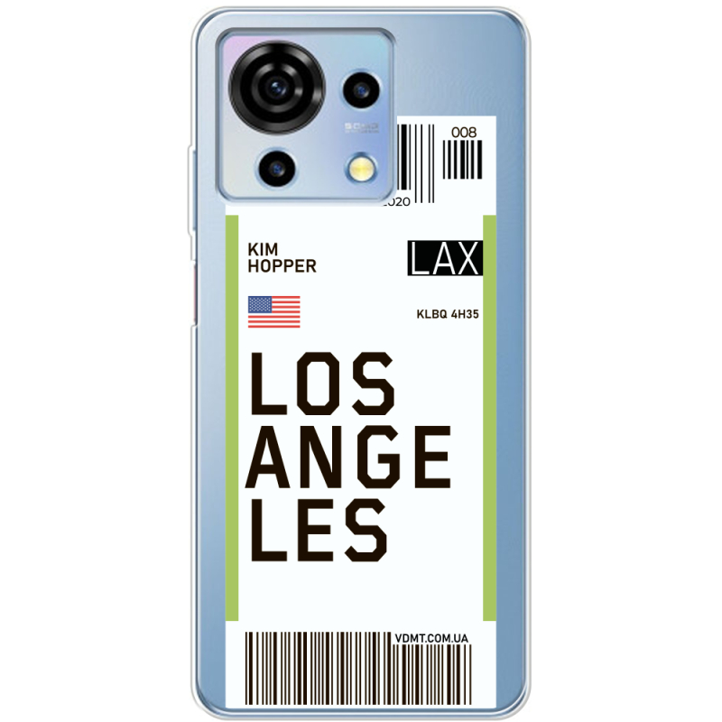 Прозрачный чехол BoxFace ZTE Blade V50 Vita Ticket Los Angeles