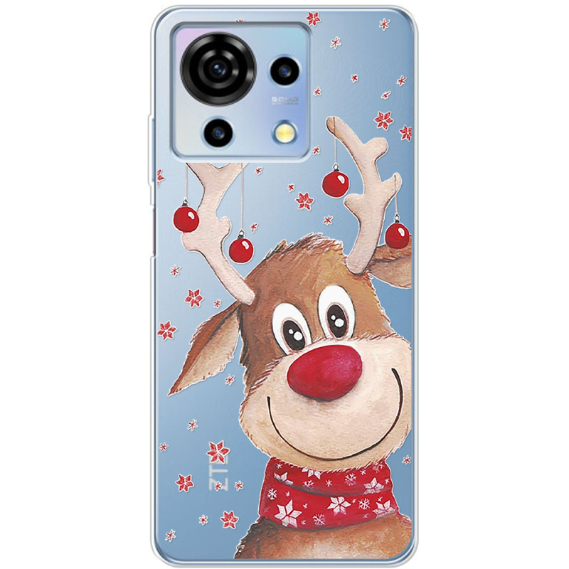 Прозрачный чехол BoxFace ZTE Blade V50 Vita Winter Deer