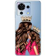 Прозрачный чехол BoxFace ZTE Blade V50 Vita Queen and Princess