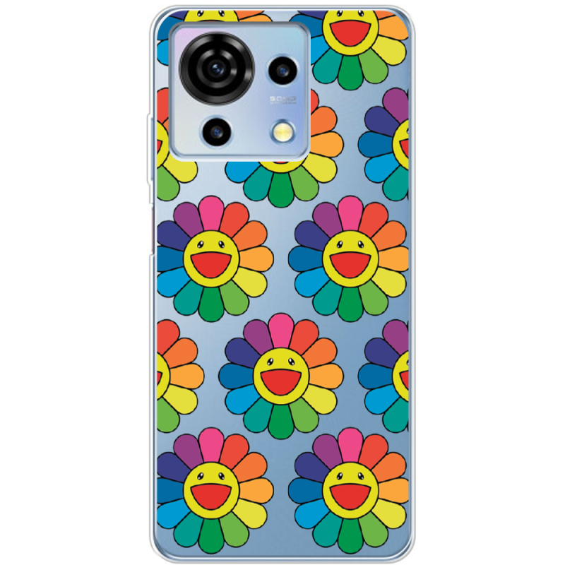 Прозрачный чехол BoxFace ZTE Blade V50 Vita Hippie Flowers