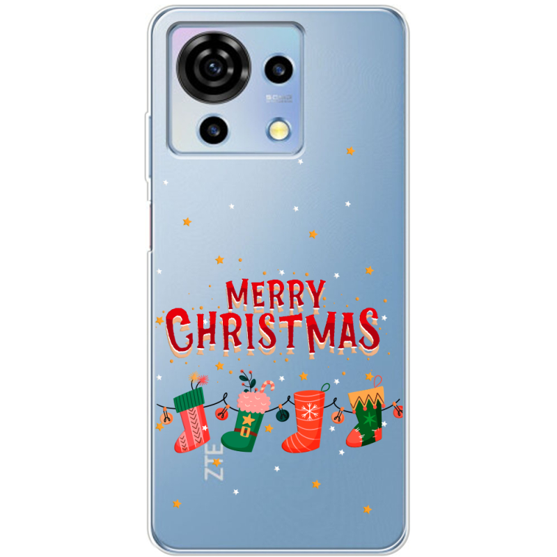 Прозрачный чехол BoxFace ZTE Blade V50 Vita Merry Christmas