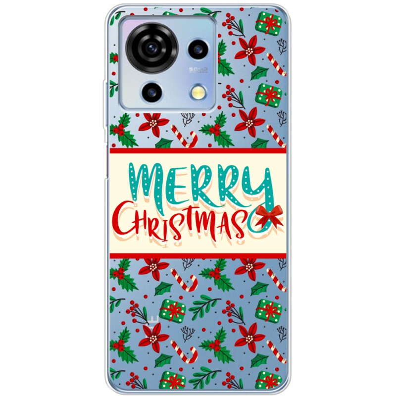 Прозрачный чехол BoxFace ZTE Blade V50 Vita Vintage Christmas Pattern