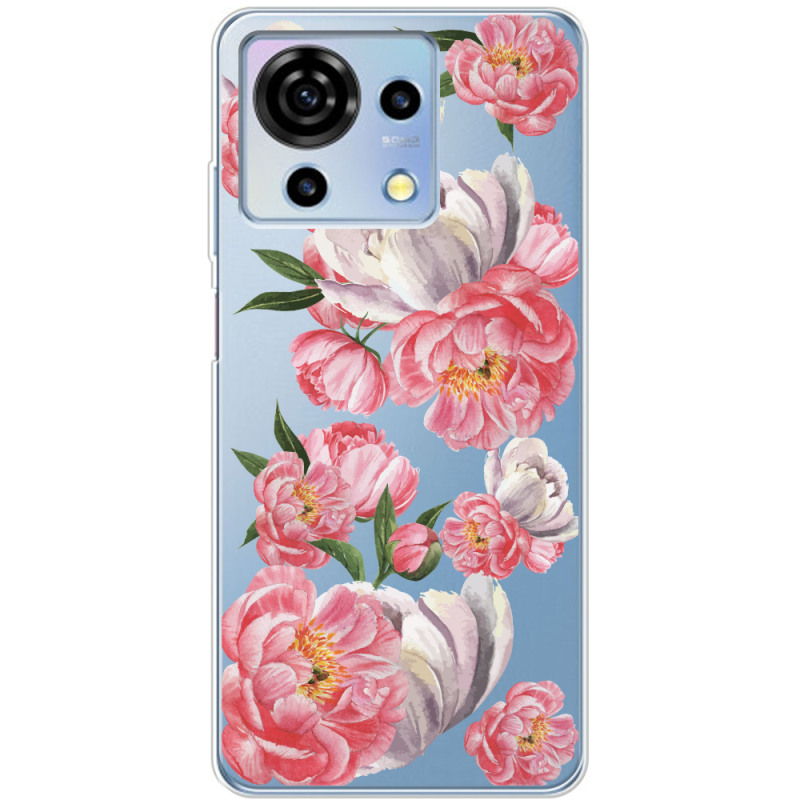 Прозрачный чехол BoxFace ZTE Blade V50 Vita Peony Watercolor Style