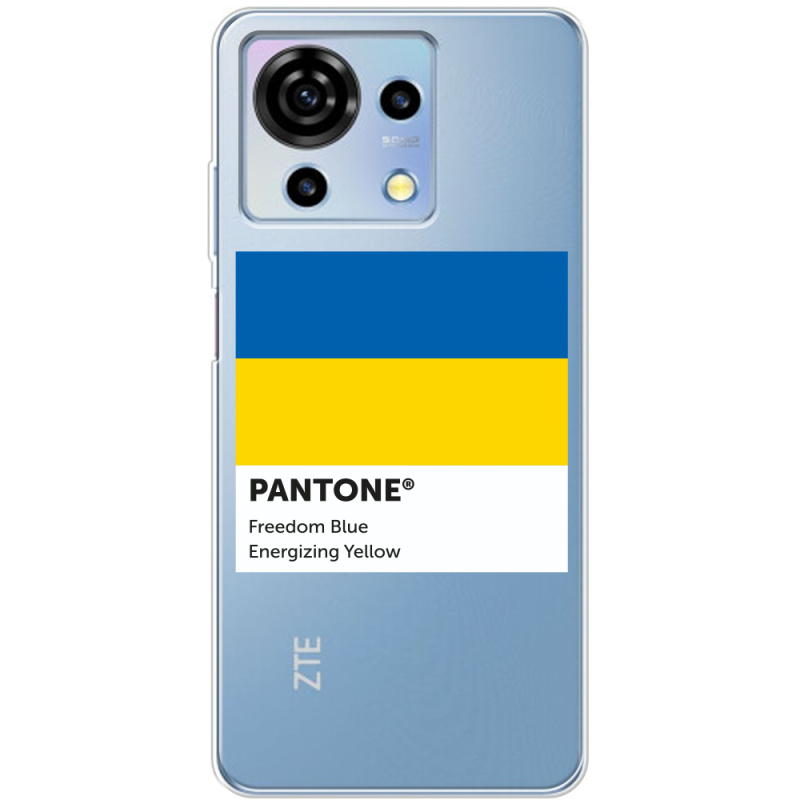 Прозрачный чехол BoxFace ZTE Blade V50 Vita Pantone вільний синій