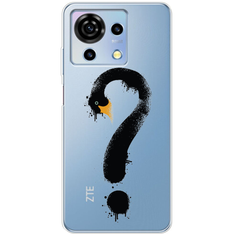 Прозрачный чехол BoxFace ZTE Blade V50 Vita Swan question